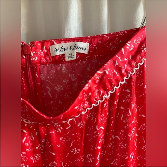 For Love and Lemons Chianti top and barbera midi skirt set pink XS - Picture 7 of 12